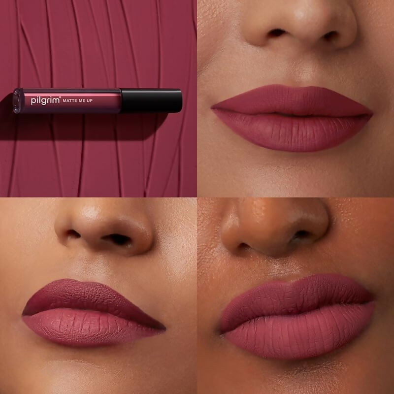 Pilgrim Liquid Matte Lipstick with Hyaluronic Acid - Pink Kisses - Grab2buy