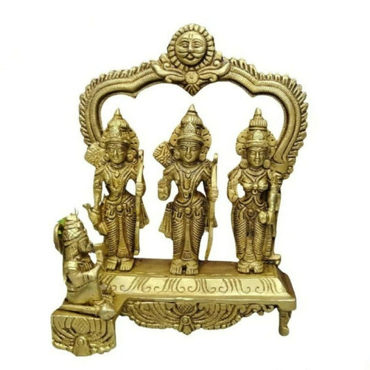 Tamas Brass Ram Darbar Statue | Ram Sita Laxman Hanuman | Golden