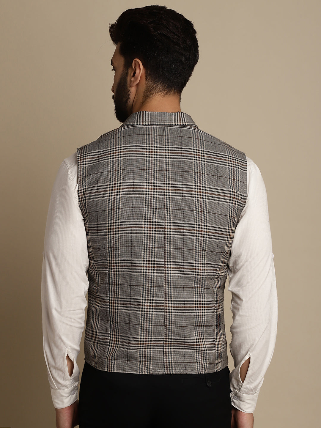 Even Apparels Men's Brown Waistcoat with Notched Lapel - Grab2buy