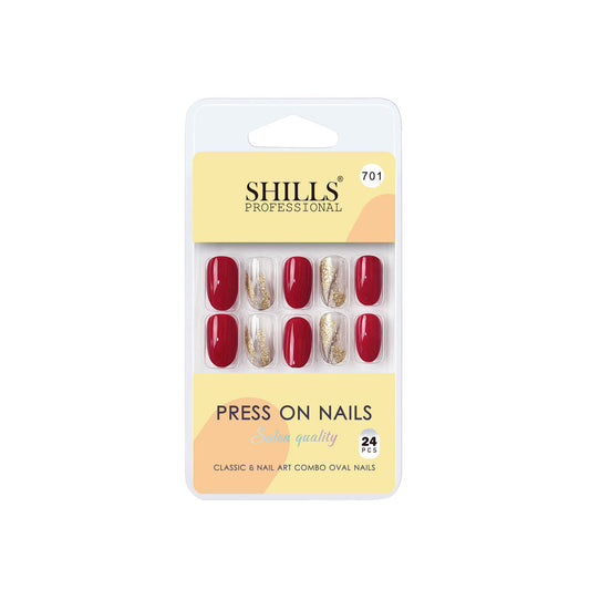 Shills Professional Reusable Press On Nails Oval - SPN701