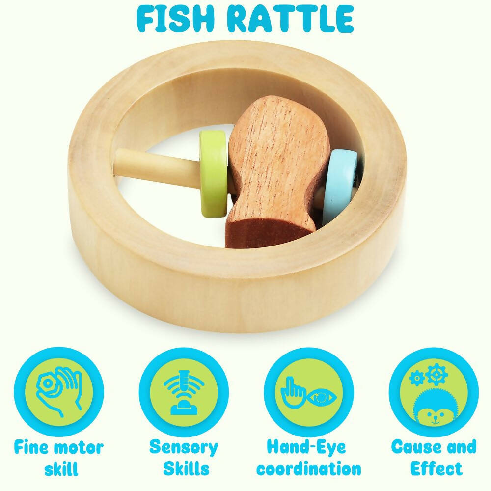 Matoyi Wooden Baby Rattle Cum Teether - Grab2buy
