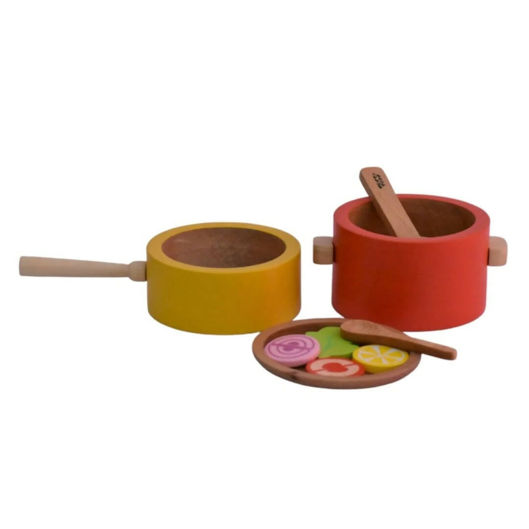 Nesta Toys Wooden Gas Stove and Cooking Set For Kids - Grab2buy