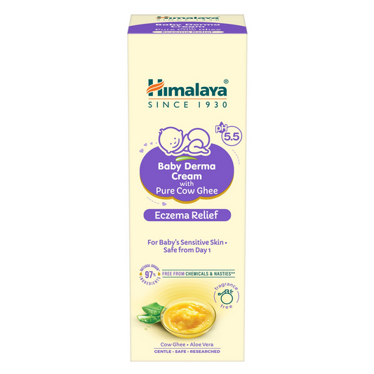 Himalaya Baby Derma Cream with Pure Cow Ghee | Ayurvedic Moisturizer for Dry & Sensitive Baby Skin