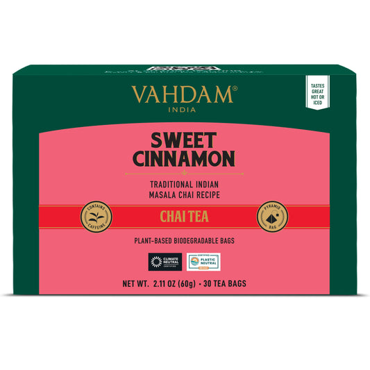 Sweet Cinnamon Masala Chai Tea, 30 Count