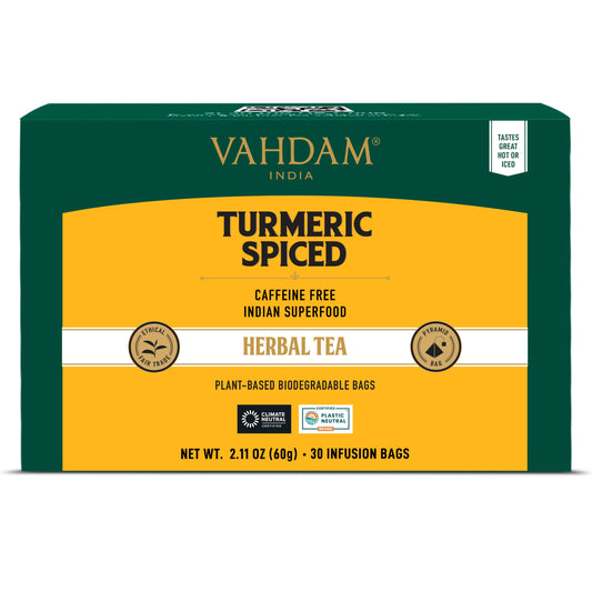 Turmeric Spiced Herbal Tea Tisane, 30 Count