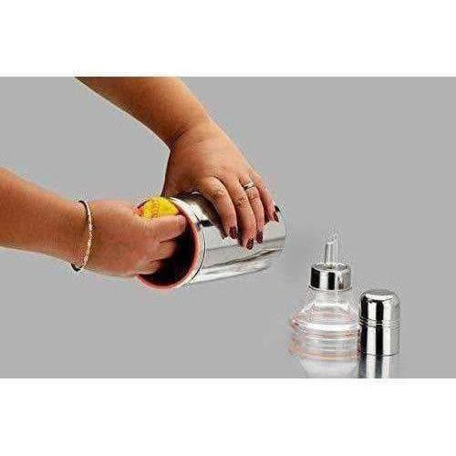 Nirlon Stainless Steel Oil Pot, 1 Litre, Silver - Grab2buy