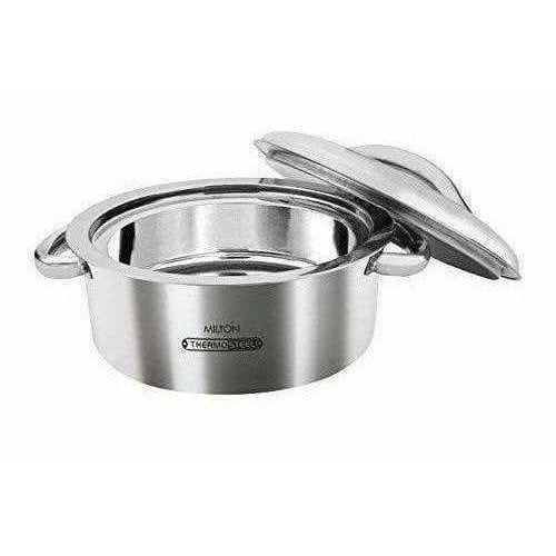 Stainless Steel Casserole, 1.5 Litres, Silver - Grab2buy