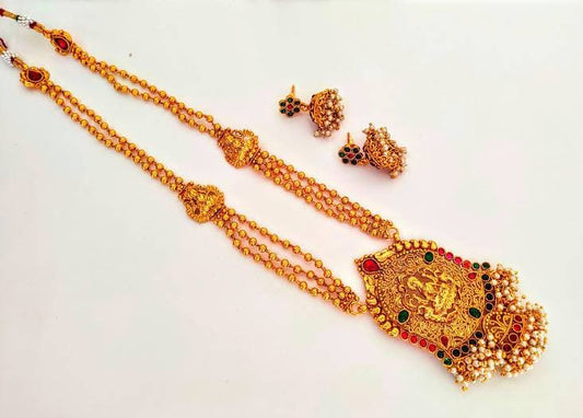 Multicolor Kemp Temple Long Necklace Set