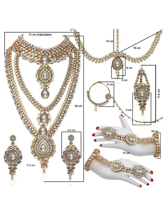 Tehzeeb Creations Traditional Kundan Bridal Set | Grab2Buy