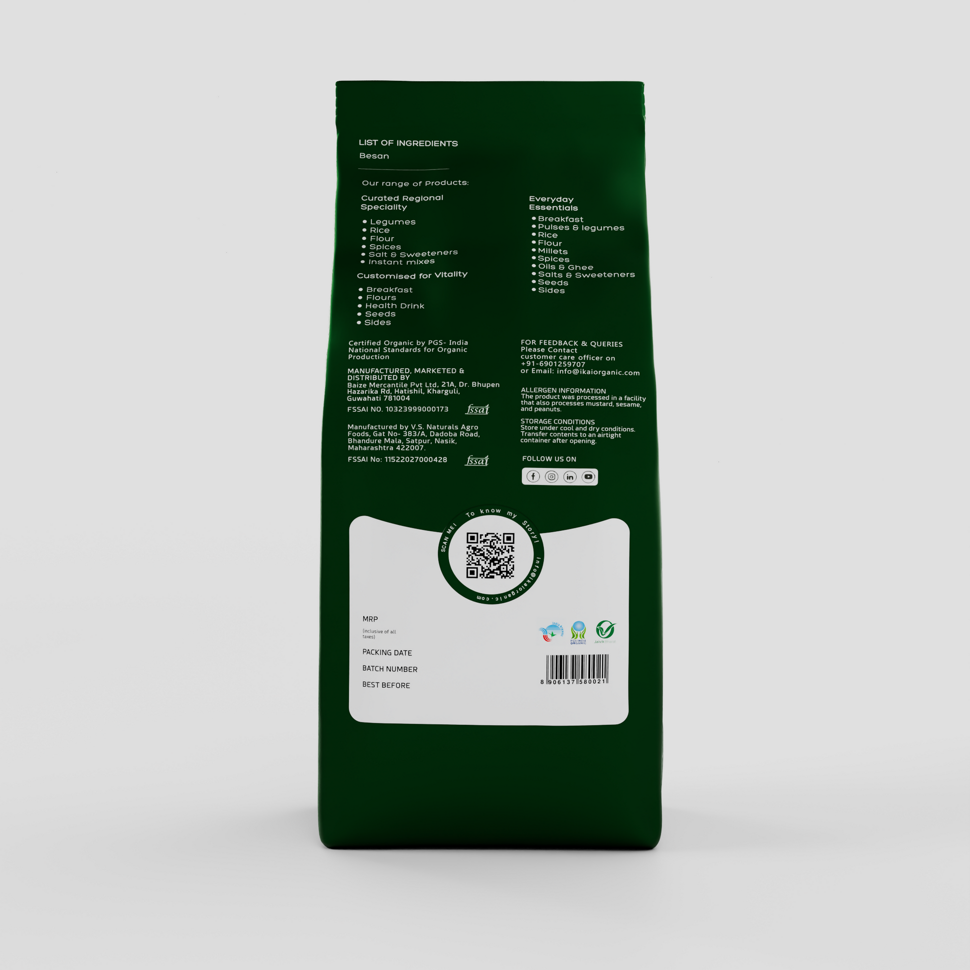 3 - Organic Besan - 450 gm