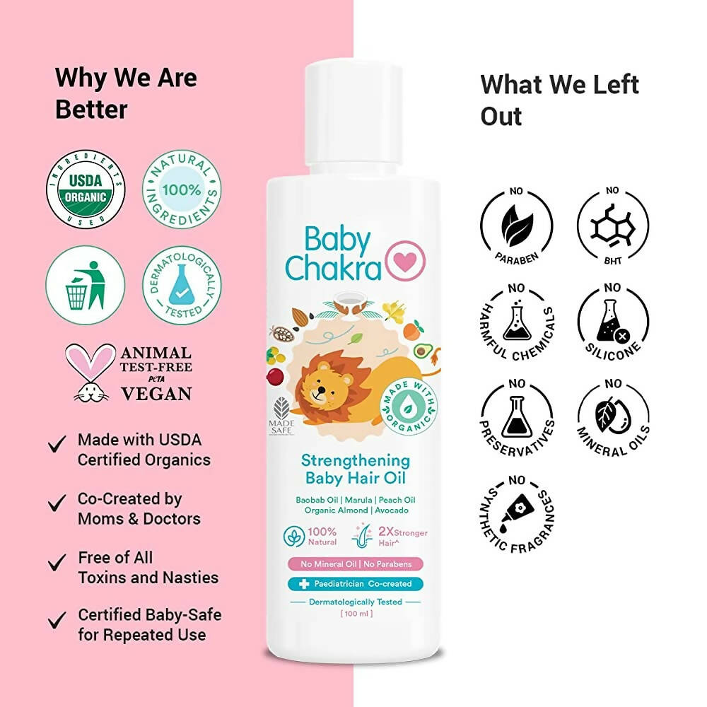 BabyChakra Strengthening Baby Hair Oil - Grab2buy
