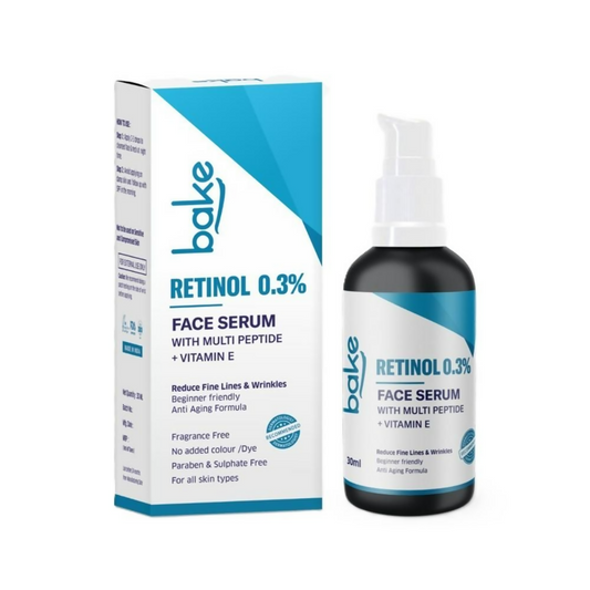 Bake 0.3% Retinol Beginner Friendly Face Serum With 2% Multi Peptide & Vitamin E Grab2Buy Bake Grab2Buy