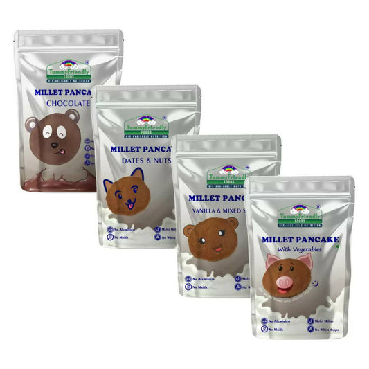 TummyFriendly Foods Aluminium-Free Millet Pancake Mixes Trial Packs with Chocolate, Nuts, Seeds, Veggies Grab2Buy TummyFriendly Foods Grab2Buy