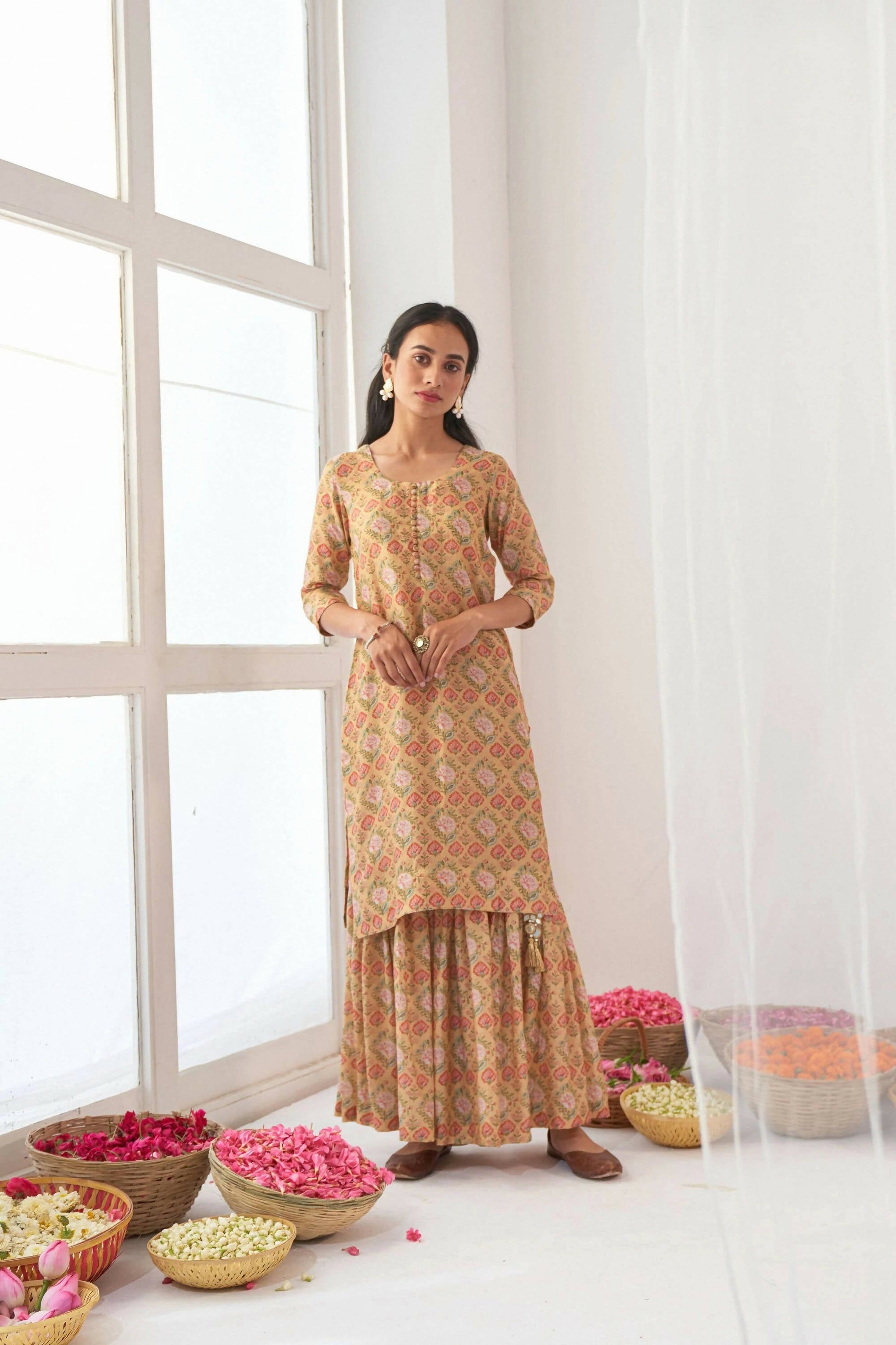 Designer Stylish Yellow Muslin Stitched Suit With Dupatta - Anbazaar - Grab2buy