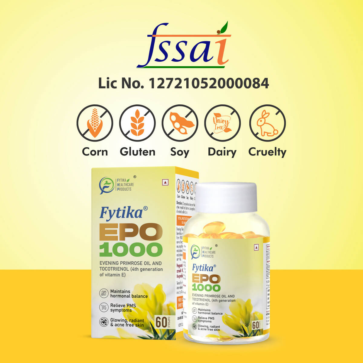 Fytika Epo 1000 Evening Primrose Oil and Tocotrienol Capsules - Distacart