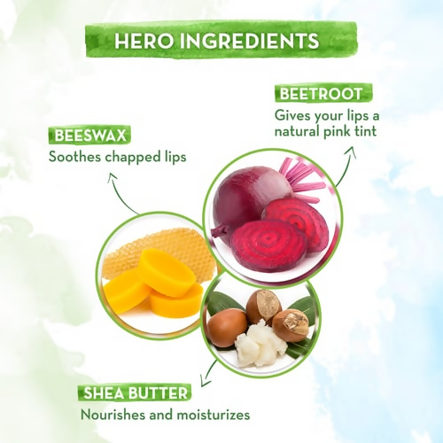 Mamaearth Beetroot Tinted 100% Natural Lip Balm-Natural Pink - Grab2buy