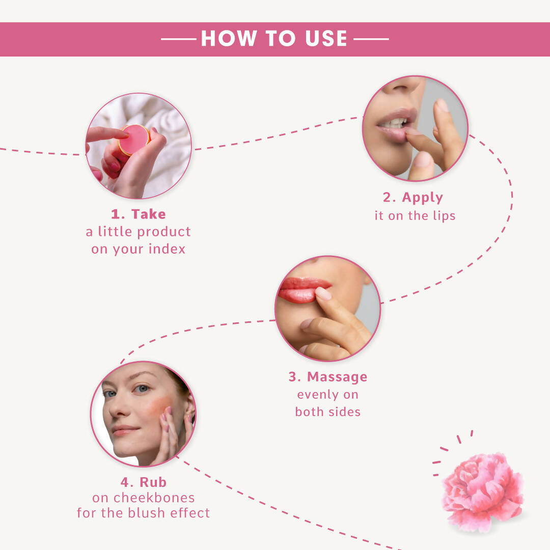 Korus Essential Rose Lip & Cheek Tint Balm - Distacart