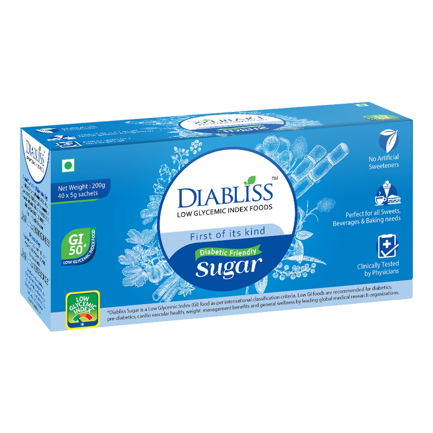 Diabliss Diabetic Friendly Sugar Sachets - Grab2buy