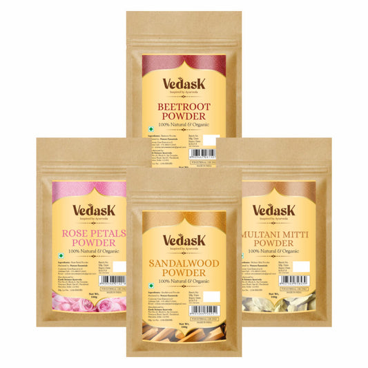 Vedask Organic Face Pack Powder Mask-Combo Grab2Buy Vedask Grab2Buy