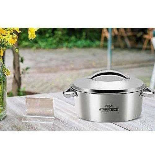 Stainless Steel Casserole, 1.5 Litres, Silver - Grab2buy