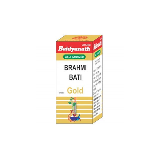 Baidyanath Jhansi Brahmi Bati with Gold | Gold-Potentiated Ayurvedic Brain Tonic for Superior Cognition