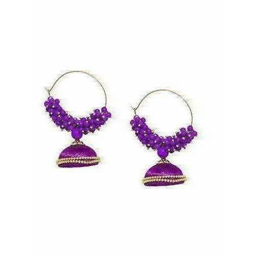 Trendy Design -Metal Beads and Threads in Purple Color - Grab2buy