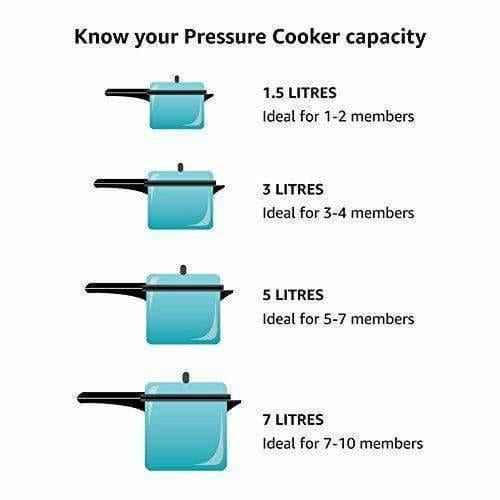 Prestige Deluxe Alpha Stainless Steel Deep Pan Pressure Cooker, 5 Litres, Silver - Grab2buy