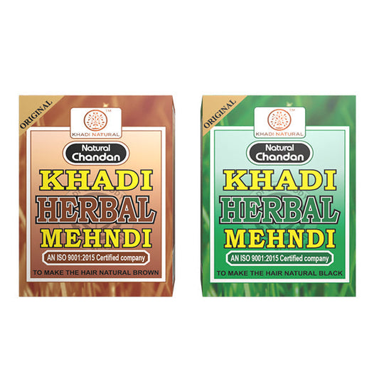 Khadi Natural Black & Brown Mehndi Combo Pack – 75g Each