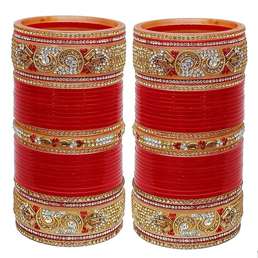 Tehzeeb Creations Bangle Set for Women (Red) | Grab2Buy