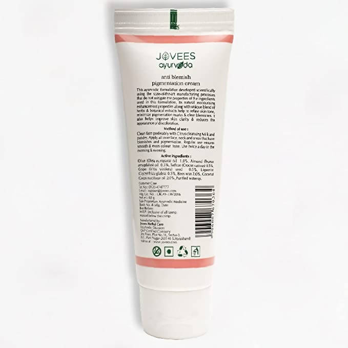 Jovees Ayurveda Anti Blemish Pigmentation Cream - Grab2buy