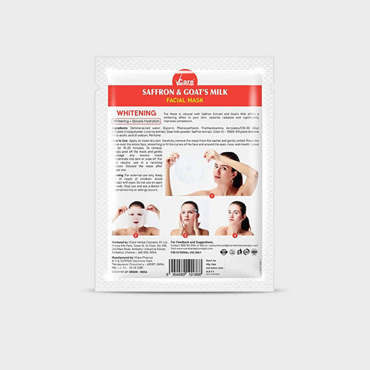 VCare Saffron and Goat's Milk Facial Mask Grab2Buy VCare Grab2Buy