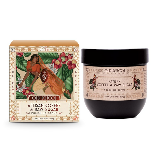 Old School Rituals Artisan Coffee & Raw Sugar Polishing Scrub Grab2Buy Old School Grab2Buy
