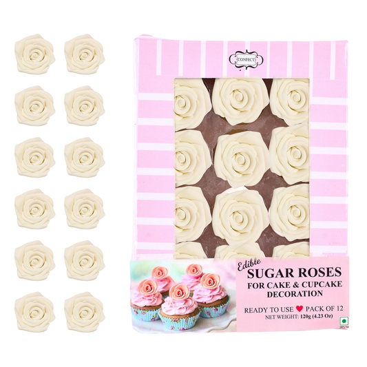 Confect Classic Pearl Ivory | Edible Sugar Roses Topper