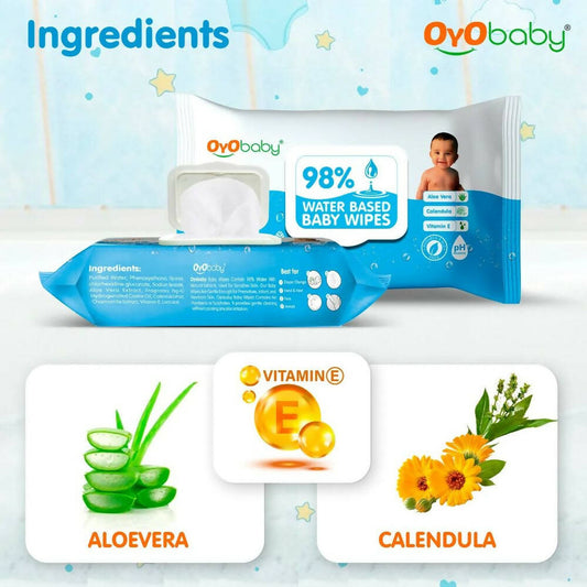 Oyo Baby 98% Water Baby Wipes - Grab2buy