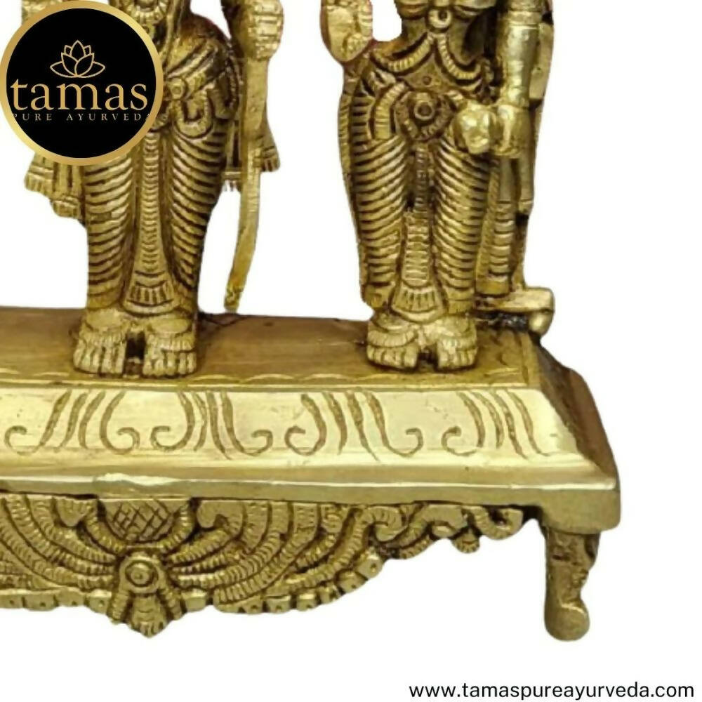 Tamas Brass Handcrafted Ram Darbar Shree Ram Ji Sita Laxman Hanuman Statue Idol - Grab2buy