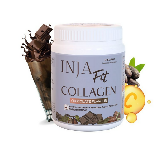 Inja Fit Marine Collagen For Skin Joints And Muscles With Vit C & Glucosamine - Chocolate Flavour Grab2Buy Inja Grab2Buy