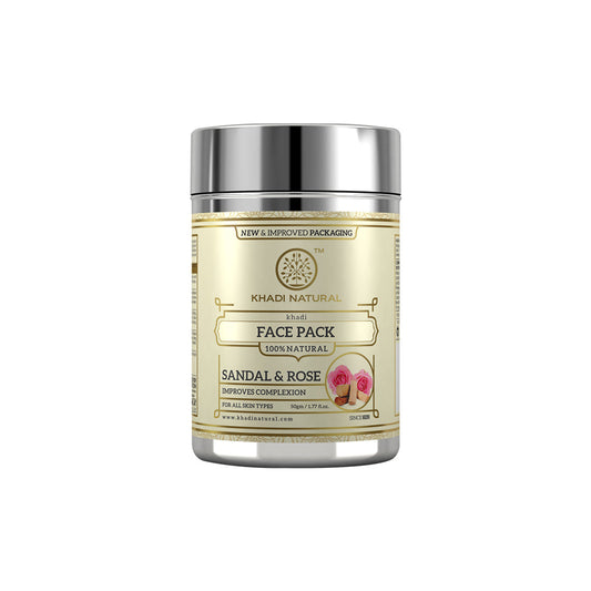 Khadi Natural Sandal & Rose Face Pack - 50gm