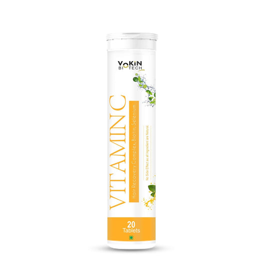 Vokin Biotech Vitamin C 40mg with Amla 1000mg for Immunity - Skin Care - Antioxidants Effervescent Tablets Orange Flavor Grab2Buy Vokin Biotech Grab2Buy