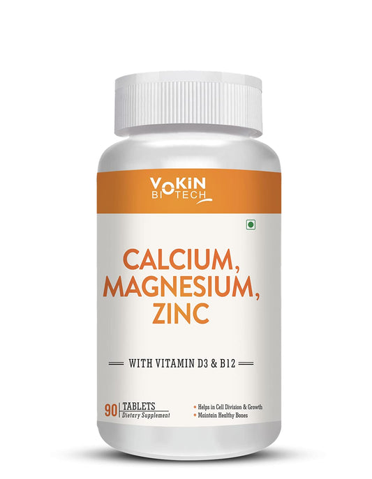 Vokin Biotech Calcium, Magnesium, Zinc, D3 & B12-Tablets Grab2Buy Vokin Biotech Grab2Buy