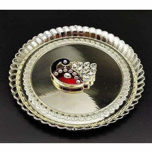 Plastic Peacock Pooja Thali - Grab2buy