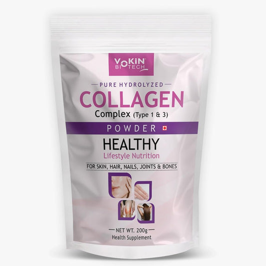 Vokin Biotech Collagen Powder Supplement with Peptides Hair, Nails, Joints and Bones Grab2Buy Vokin Biotech Grab2Buy