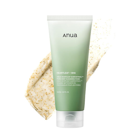 Anua Heartlef Quercetinol Pore Deep Cleansing Foam - Korean Skincare Grab2Buy Anua Grab2Buy
