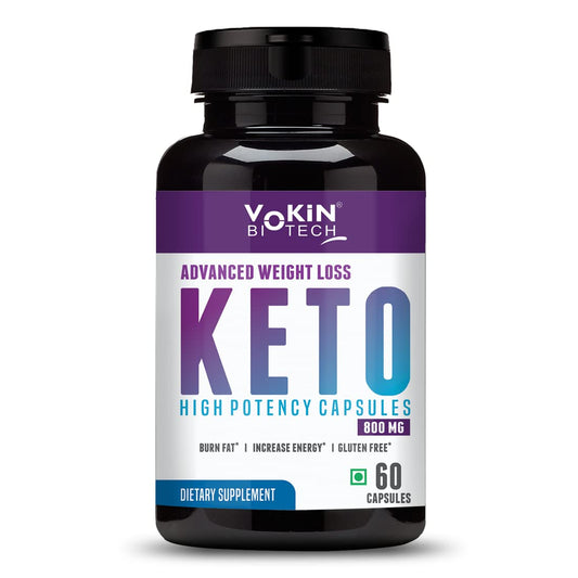 Vokin Biotech Keto Advanced with Green Coffee Extract For Weight Management | Appetite Control Supplement for Men & Women Capsules (Black) Grab2Buy Vokin Biotech Grab2Buy