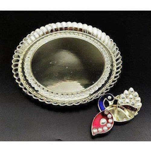Plastic Peacock Pooja Thali - Grab2buy
