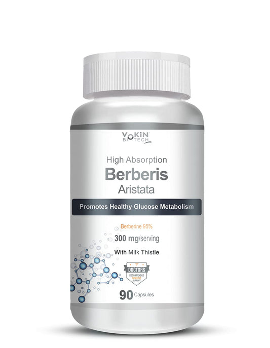 Vokin Biotech Berberis Berberine 95% with Milk Thistle Vegetable Capsules Grab2Buy Vokin Biotech Grab2Buy