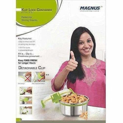 Stainless Steel Airtight & Leak Proof Containers Set, 1300 ml & 1750 ml, Set Of 2 - Grab2buy