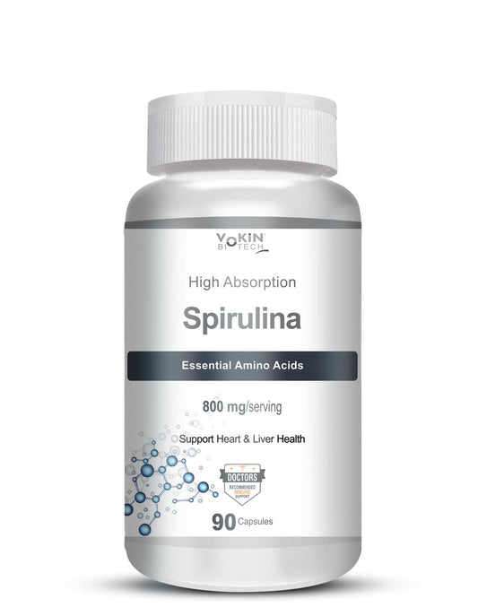 Vokin Biotech Spirulina- Support Heart Health and Liver Health -800mg Grab2Buy Vokin Biotech Grab2Buy