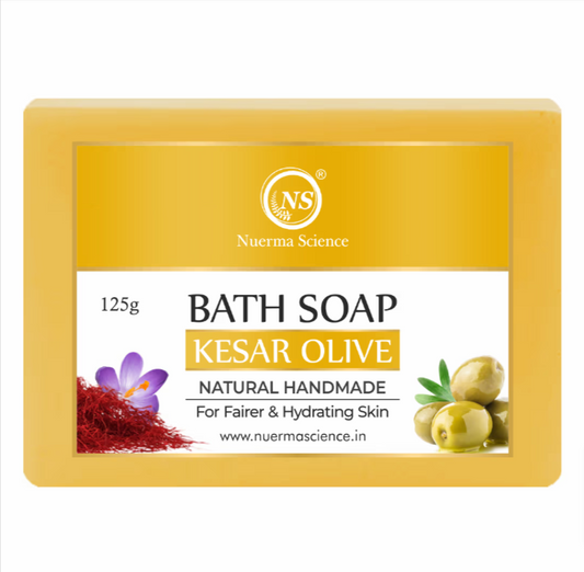 Nuerma Science Kesar Olive Bath Soap | Brightens & Nourishes Skin | Swadesiicart
