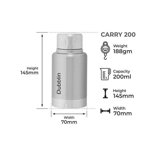 Dubblin Carry Silver Vacuum Bottle - Grab2buy
