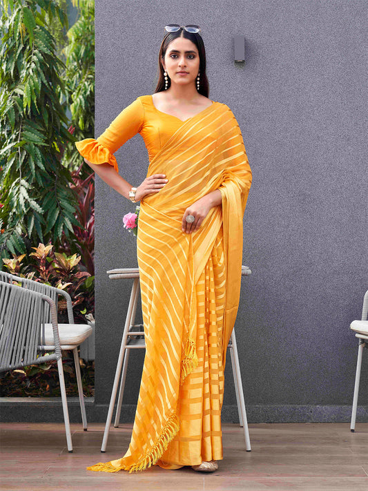 Tikhi Imli Striped Georgette Ready to Wear Grab2Buy